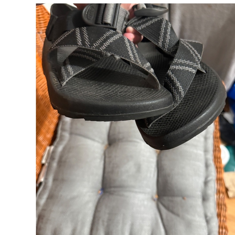 Chaco Z/1 Classic Sport Sandals Hiking Water Shoes Size M7 Black Grey Good Strap - Picture 7 of 8
